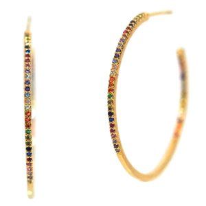 Tai large rainbow hoops